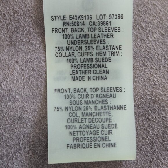 Lambskin leather collarless jacket - Picture 5 of 16